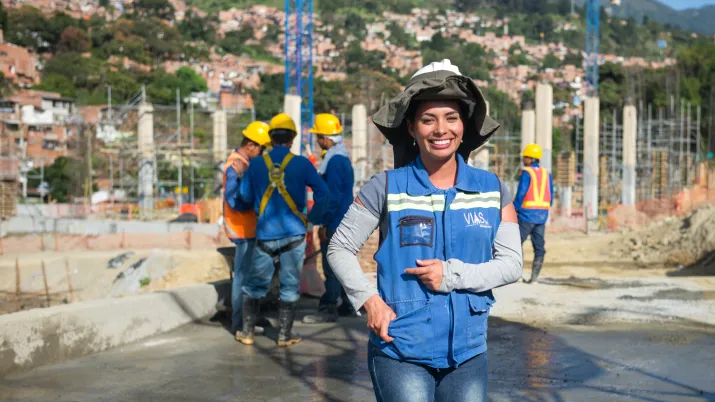 Colombie Femme chantier
