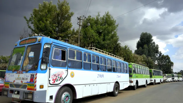 First Bus Rapid Transit lane in Addis Ababa / Didier Gentilhomme AFD