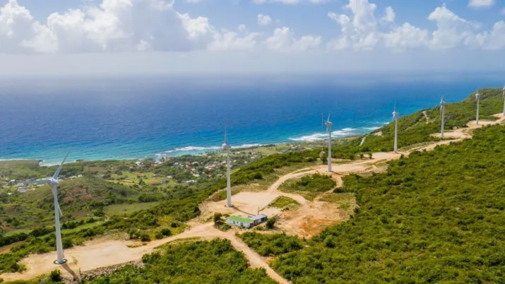 Parc éolien de la Montagne, la Désirade, Guadeloupe