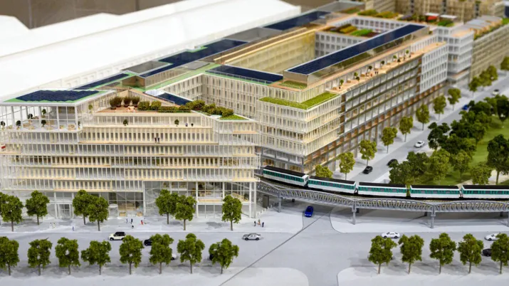 La maquette du futur siège des entités du groupe AFD