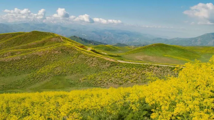 Paysage montagneux en Ouzbékistan