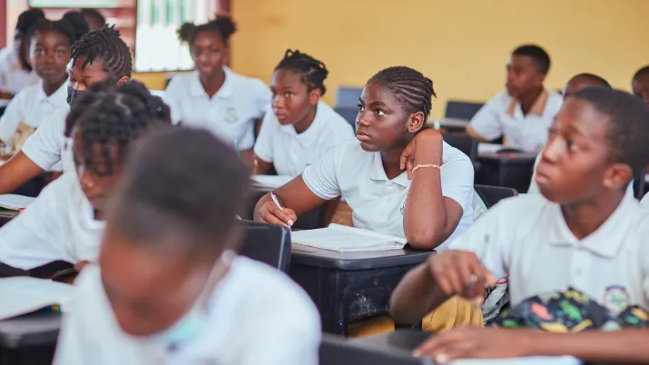 Gabon, school, students