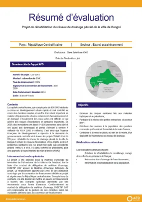 Résumé d'évaluation - Projet de réhabilitation du réseau de drainage pluvial de la ville de Bangui