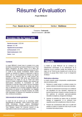 Résumé d'évaluation - Grappe de projets Minka 1 (CZZ2186, CLB1094, CCF1196, CZZ2361)