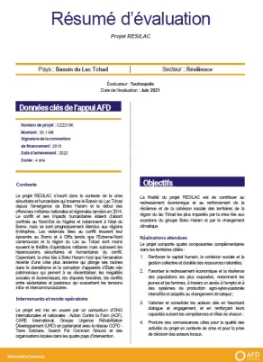 resume evaluation fonds minka afd