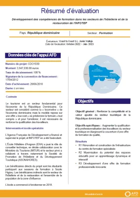 république dominicaine formation afd évaluation