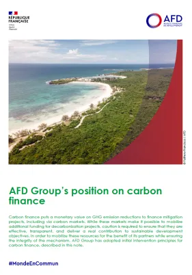AFD Group’s position on carbon finance