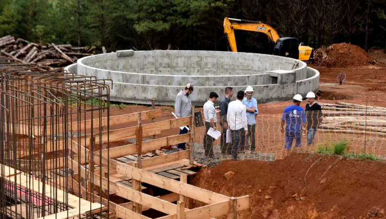 travaux d'assainissement, Santa Catarina, Brésil