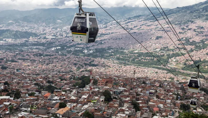 Métro-câble de la ville de Medellín