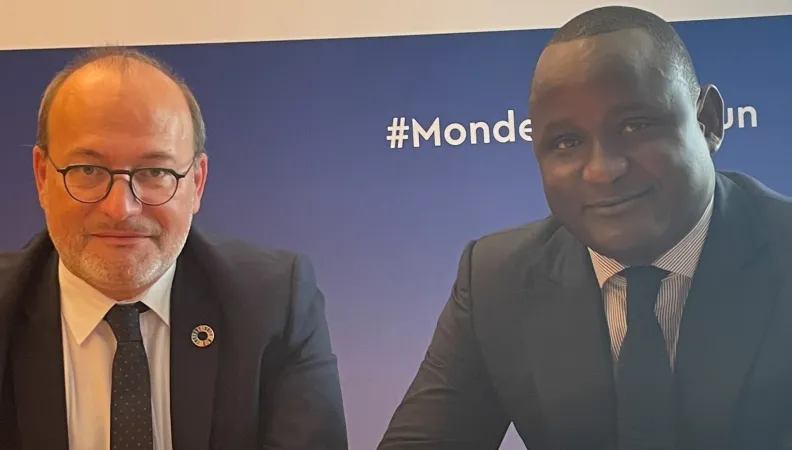 Rémy Rioux et Papa Amadou Sarr à l'AFD