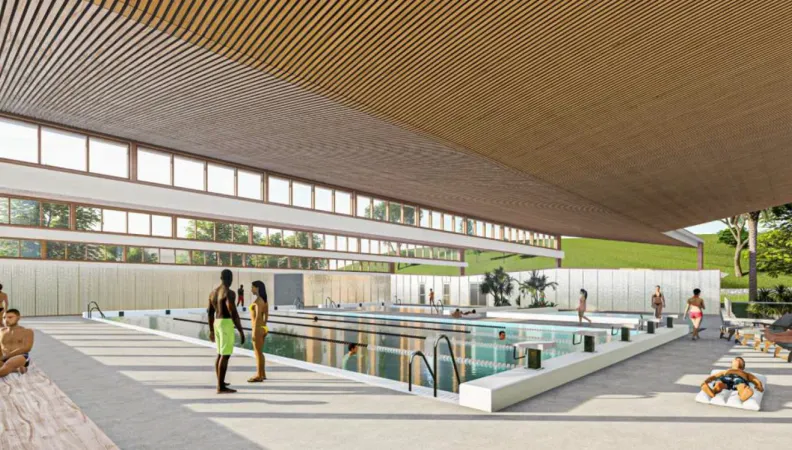 Préfinancement parti pour la construction de la piscine municipale de la commune de la Plaine des Palmistes.