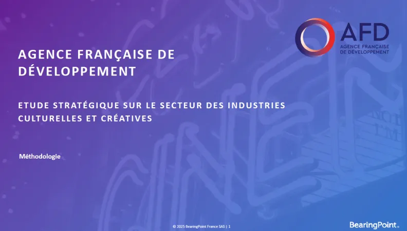 etude stratégique ICC AFD méthodologie