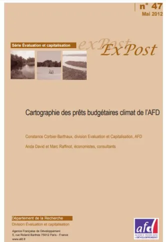 Cartographie des prêts budgétaires climat de l’AFD