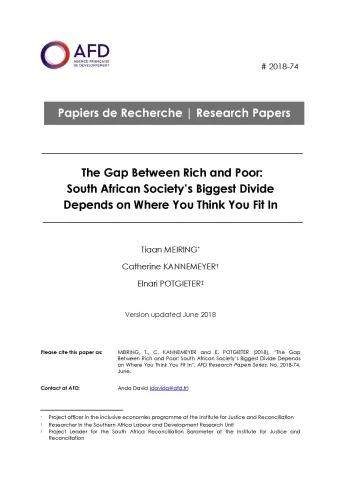 The Gap Between Rich and Poor in South Africa-Meiring-Kannemeyer-Potgieter_couv