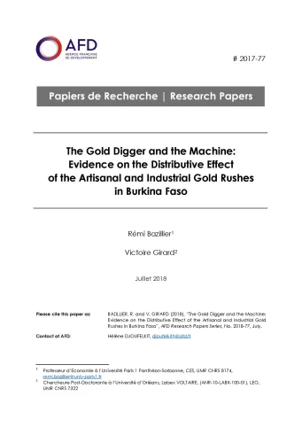 The Gold Digger and the Machine in Burkina Faso-Bazillier-Girard_couv