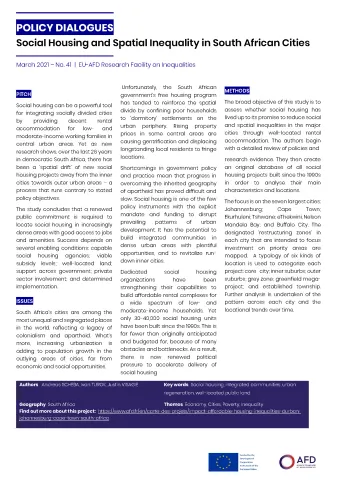 AFD Policy Dialogues - EU-AFD Research Facility on Inequalities