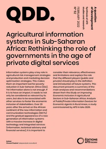 QDD 52 Agricultural information systems in Sub-Saharan Africa