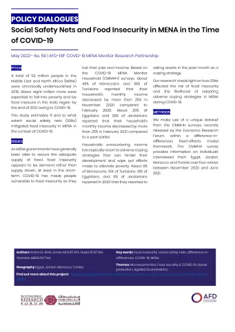 AFD's Policy Dialogues