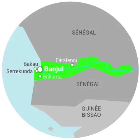 Carte Gambie