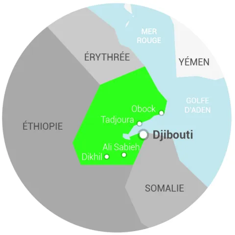 Carte Djibouti