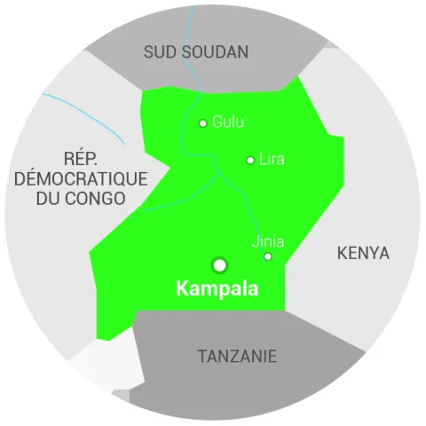 Carte Ouganda