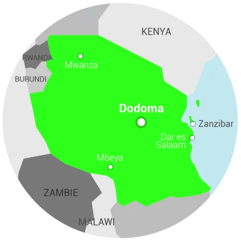 Carte Tanzanie