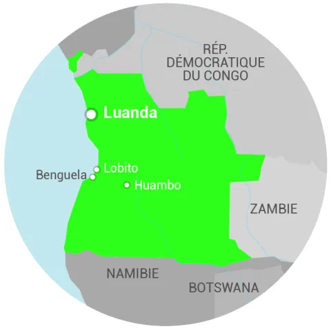 Carte Angola
