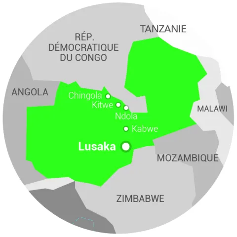 Carte Zambie