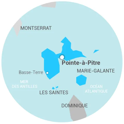 Carte Guadeloupe