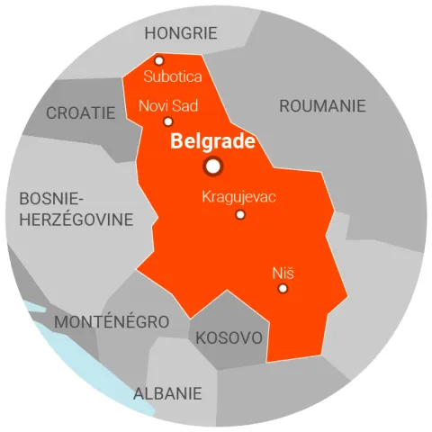 Carte Serbie