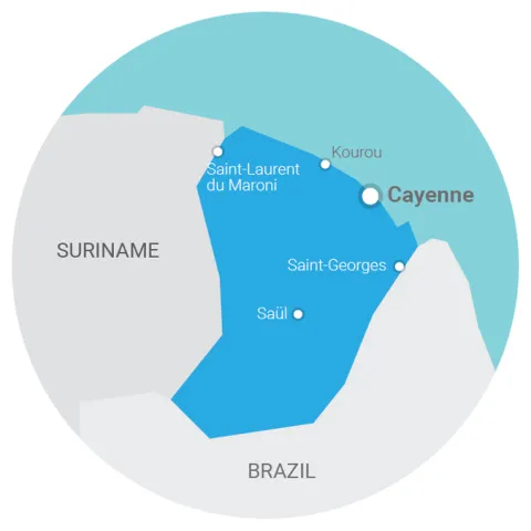 map French Guiana