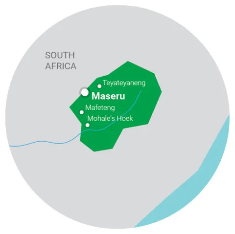map Lesotho