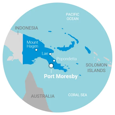 map of Papua New Guinea